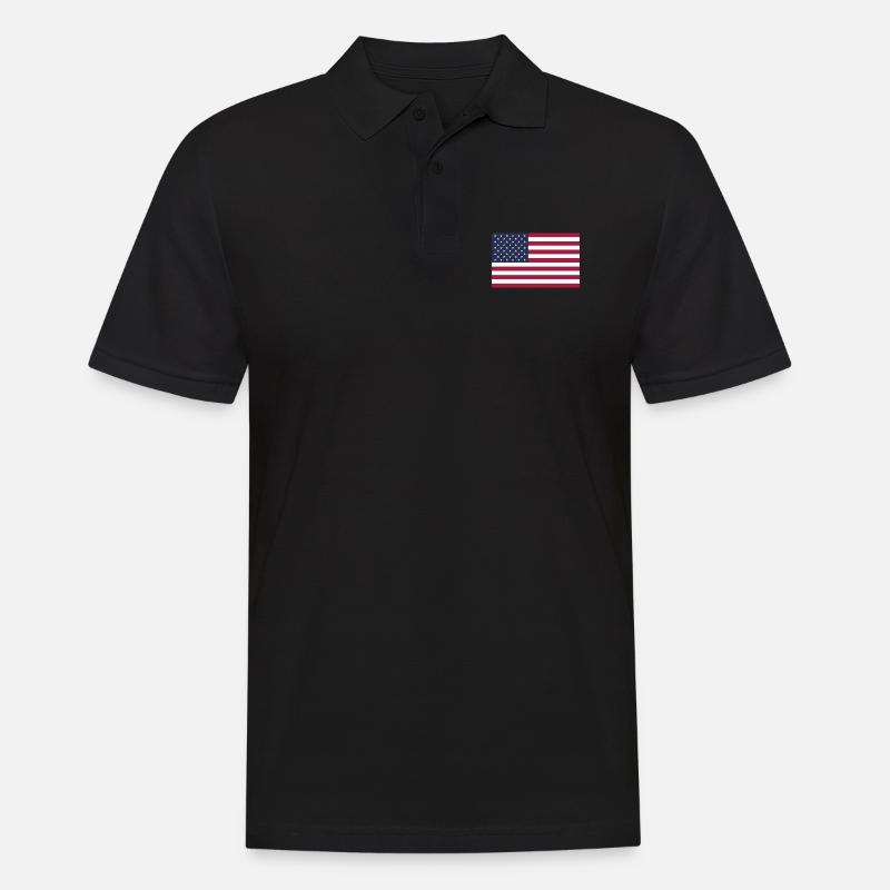 Drapeau des États-Unis, Amérique drapeau, États-Unis drapeau, US flag - Polo Homme - noir