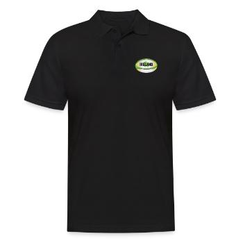 Irland Rugbyprodukt - Irish Flag Rugby Football - Männer Poloshirt - Schwarz - Vorne - Kai (181cm)