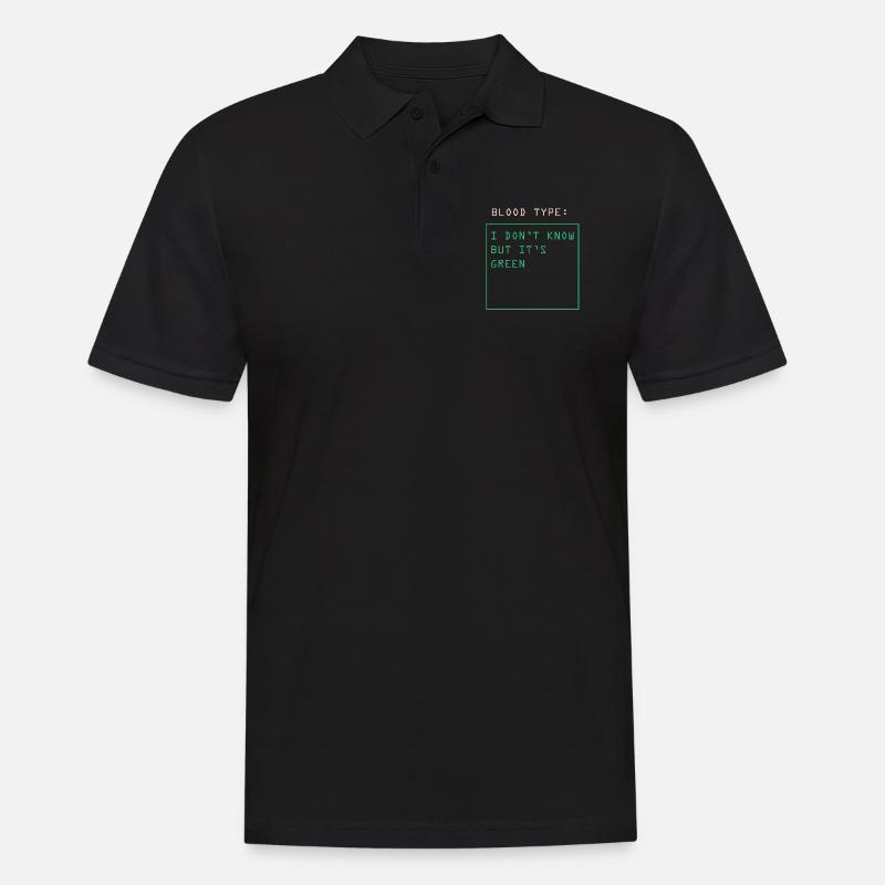 Blutgruppe - Männer Poloshirt - Schwarz