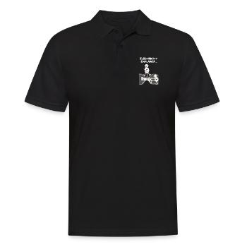 Elektriker Strom Physik Ohm Volt lustiges Geschenk - Männer Poloshirt - Schwarz - Vorne - Kai (181cm)