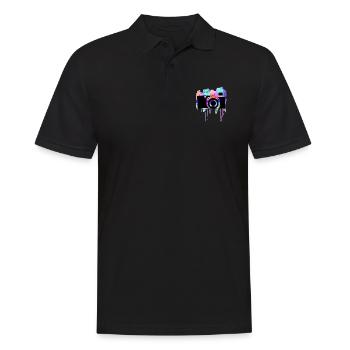 Photography hobby photographer photo camera gift - Men's Polo Shirt - black - Front - Kai (181cm)