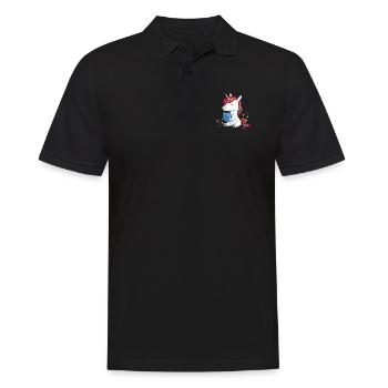 Bowling Unicorn Unicorn Comic Glitter Sweet Gift - Polo Homme - noir - Devant - Kai (181cm)