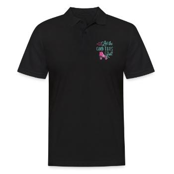 Roller skates retro - Men's Polo Shirt - black - Front - Kai (181cm)