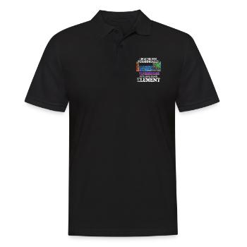 Funny chemistry chemist element - Men's Polo Shirt - black - Front - Kai (181cm)