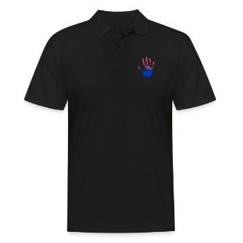 Bisexual Supporter Handprint - Bisexual Hand - Men's Polo Shirt - black - Front - Kai (181cm)