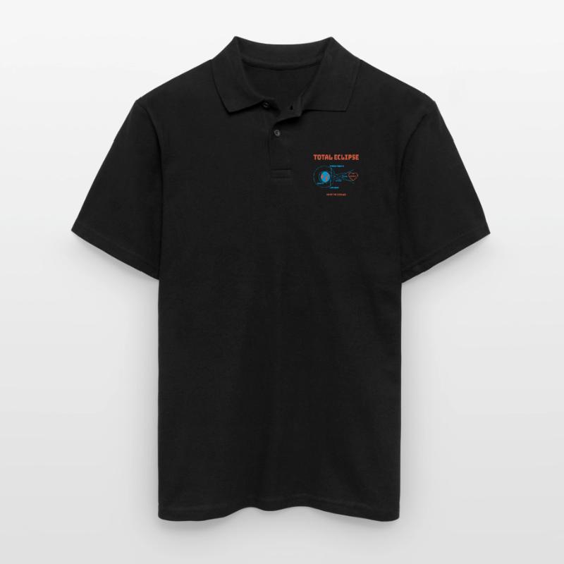 Total Eclipse Earth lunar eclipse solar system Men's Polo Shirt