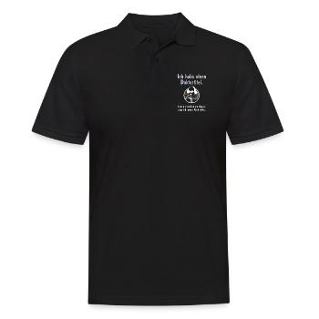 Doktortitel - Männer Poloshirt - Schwarz - Vorne - Kai (181cm)