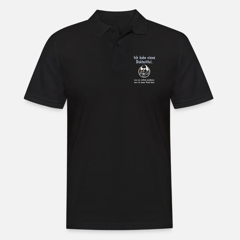Doktortitel - Männer Poloshirt - Schwarz