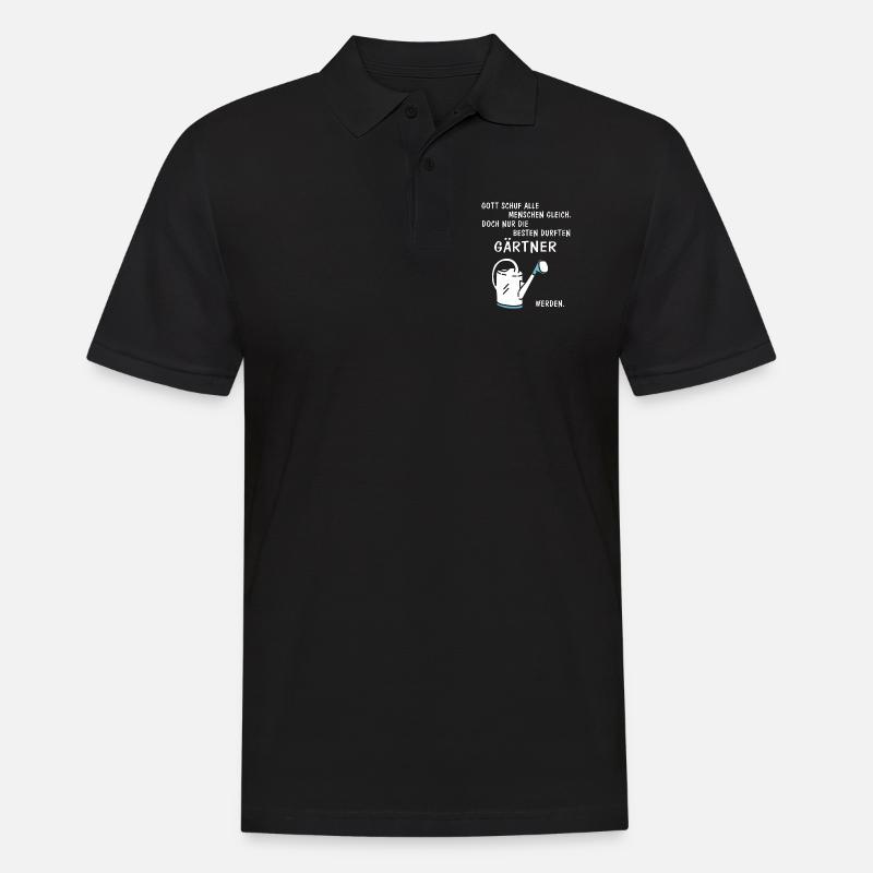 Gärtner - Männer Poloshirt - Schwarz