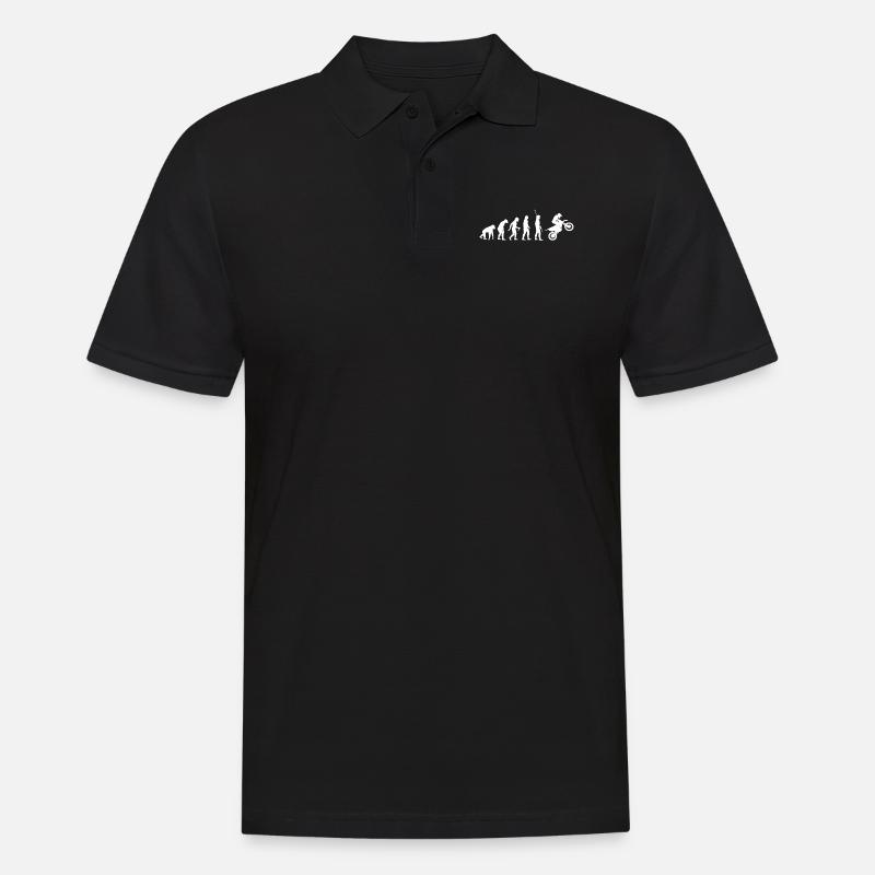 evolution motorcycle - Männer Poloshirt - Schwarz