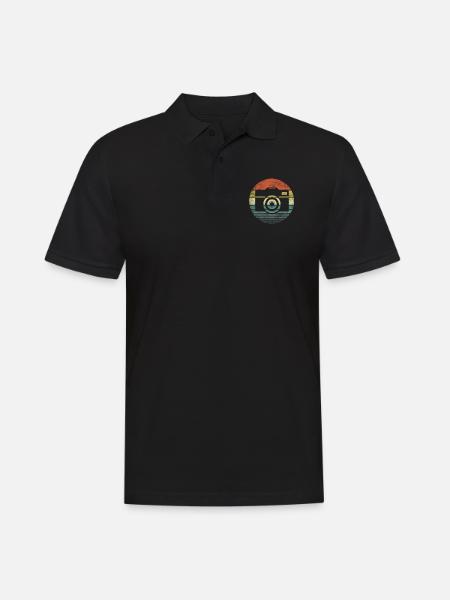 Retro Vintage Photography Camera Design - Men's Polo Shirt - black