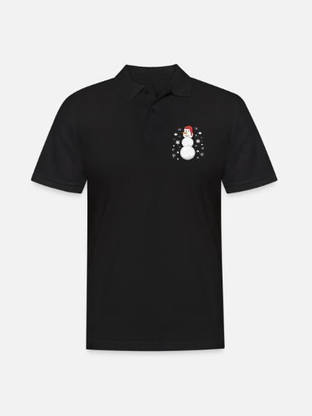Bonhomme de neige équipe de volleyball noël noël - Polo Homme - noir