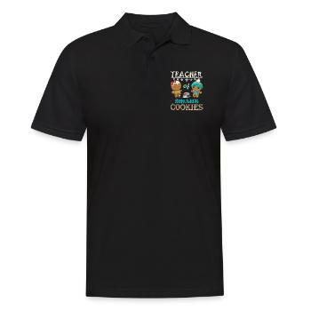 Teacher Of Smart Cookies Christmas Teacher Cookies - Men's Polo Shirt - black - Front - Kai (181cm)
