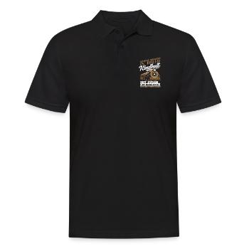 Eisenbahn - Männer Poloshirt - Schwarz - Vorne - Kai (181cm)