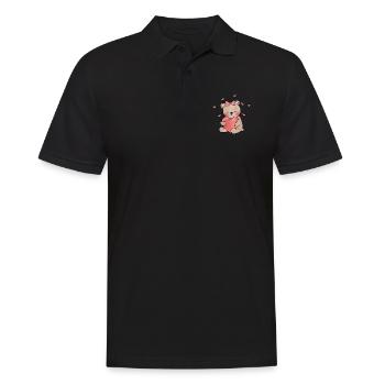 Valentine's Day gift - Men's Polo Shirt - black - Front - Kai (181cm)