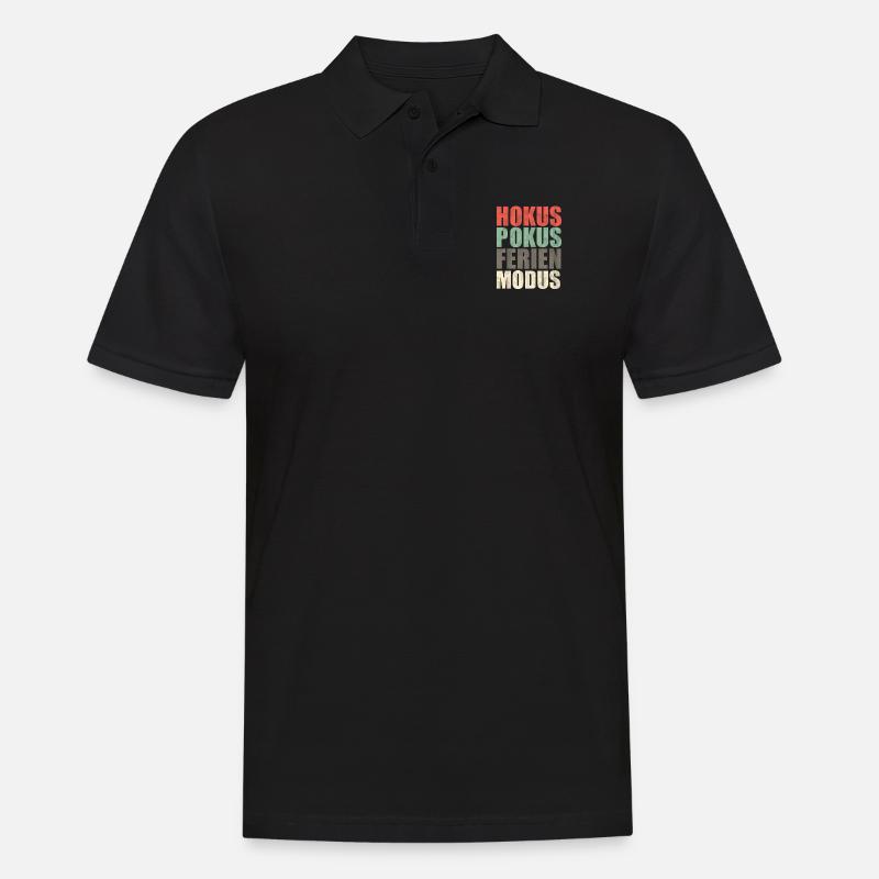 HOKUS POKUS Ferien Modus - Männer Poloshirt - Schwarz