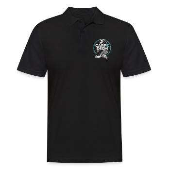 Fischer Forelle Barsch Angler Geburtstagsgeschenk - Männer Poloshirt - Schwarz - Vorne - Kai (181cm)