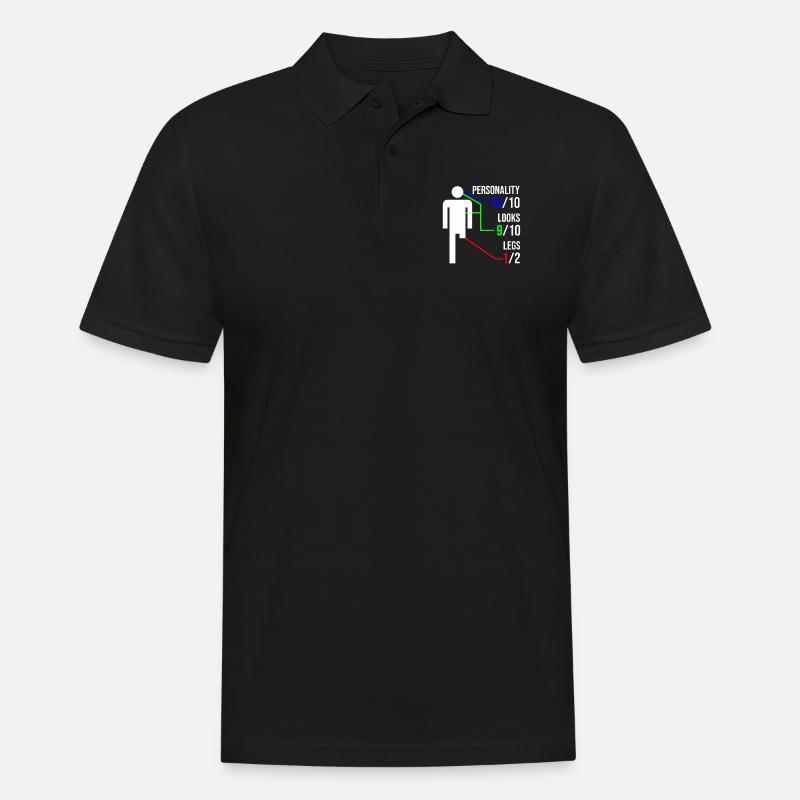 Beinamputation Geschenk Behinderung - Männer Poloshirt - Schwarz