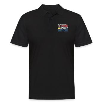 Pas de réunion uniquement des e-mails - Polo Homme - noir - Devant - Kai (181cm)