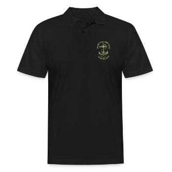Der Käpt'n hat immer Recht - Ich bin der Käpt'n - Männer Poloshirt - Schwarz - Vorne - Kai (181cm)