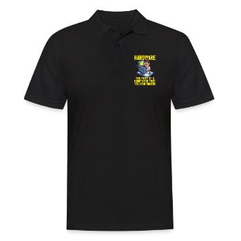 Smash PC Hardware Debugging IT Coder Informatics - Men's Polo Shirt - black - Front - Kai (181cm)