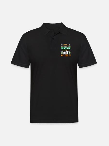 Erdkunde Lehrer Spruch Geography Teacher Geografie - Männer Poloshirt - Schwarz