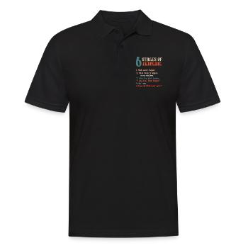 Funny Stages Of Debugging Developer Programmer - Männer Poloshirt - Schwarz - Vorne - Kai (181cm)