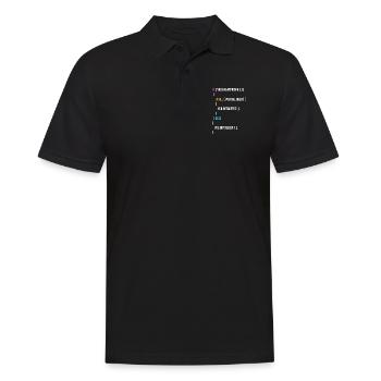 Funny Programmer Codes Coffee And Sleep - Männer Poloshirt - Schwarz - Vorne - Kai (181cm)