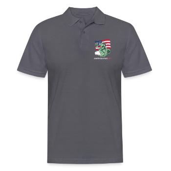 Amerisaurus Rex Jeunes dinosaures patriotiques - Polo Homme - charbon - Devant - Nico (186cm)