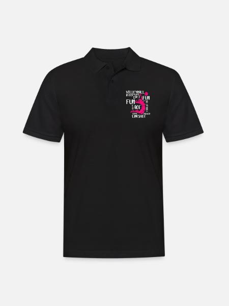 Volleyball Player Spike - Männer Poloshirt - Schwarz