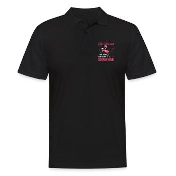 Flamingo JGA Geschenk Junggesellenabschied Party - Männer Poloshirt - Schwarz - Vorne - Kai (181cm)