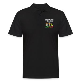 Funny Tequila Salt The Three Amigos - Männer Poloshirt - Schwarz - Vorne - Kai (181cm)