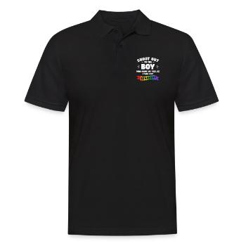 Shout Out To The Boy Who Made Me Realize I Was Not - Men's Polo Shirt - black - Front - Kai (181cm)