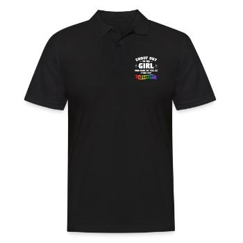 Shout Out To The Girl Who Made Me Realize I Was - Men's Polo Shirt - black - Front - Kai (181cm)