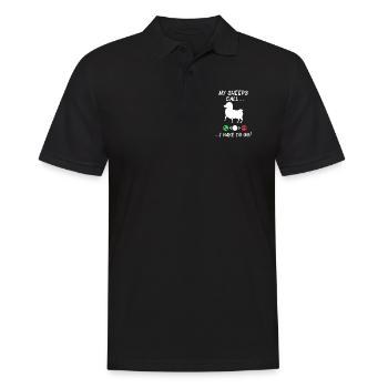 Funny My Sheep Calls - Männer Poloshirt - Schwarz - Vorne - Kai (181cm)