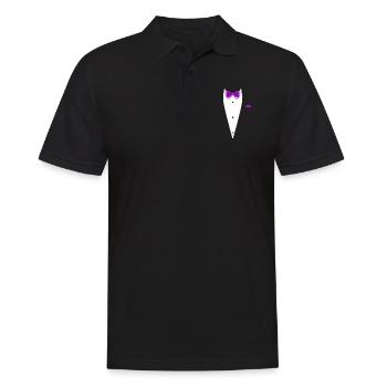 Tuxedo design with Bowtie For Weddings And - Men's Polo Shirt - black - Front - Kai (181cm)