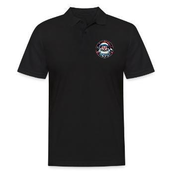 Santa Claus design Funny Gift for Xmas Lovers - Men's Polo Shirt - black - Front - Kai (181cm)