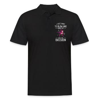 Bassoonist design for woodwind orchestra - Men's Polo Shirt - black - Front - Kai (181cm)