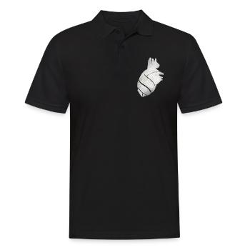 Ein Herz aus Metall - Männer Poloshirt - Schwarz - Vorne - Kai (181cm)