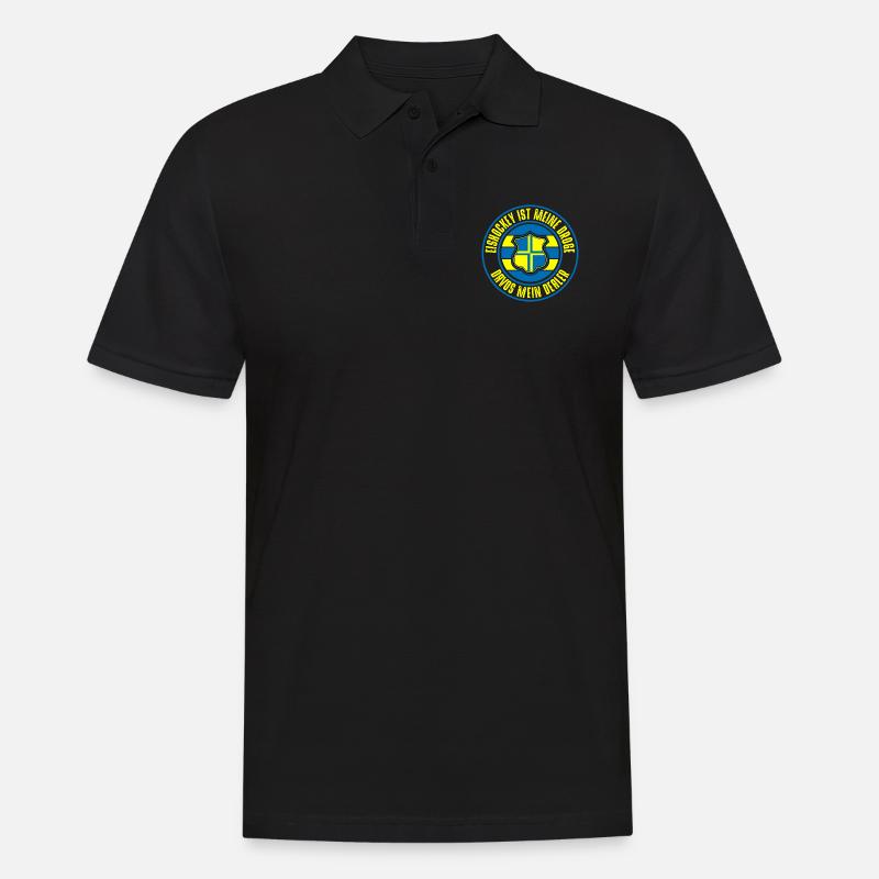 Davos - Männer Poloshirt - Schwarz