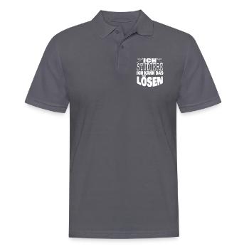Student - Männer Poloshirt - Anthrazit - Vorne - Nico (186cm)