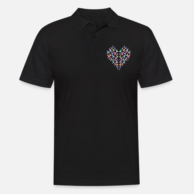 Origami - Männer Poloshirt - Schwarz