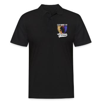 Milz-Entfernung Splenektomie OP Lustiger Spruch - Männer Poloshirt - Schwarz - Vorne - Kai (181cm)