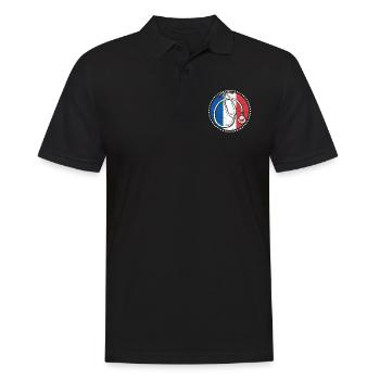 Infirmière Française, Infirmière Diplômée - Polo Homme - noir - Devant - Kai (181cm)