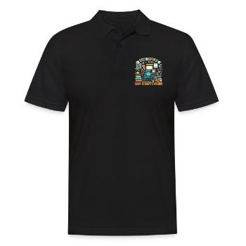 School Counselor Job Work Career Counseling - Men's Polo Shirt - black - Front - Kai (181cm)