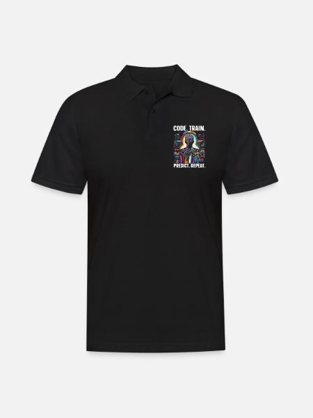 Artificial Intelligence, AI, Machine Learning - Men's Polo Shirt - black