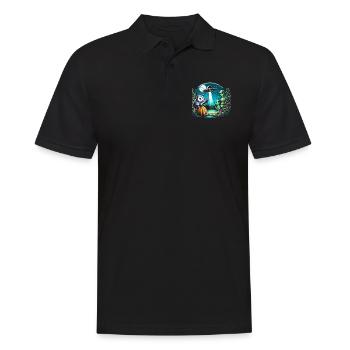 Lustige Opossum-wildtier-tierliebhaber-müllkatze - Männer Poloshirt - Schwarz - Vorne - Kai (181cm)