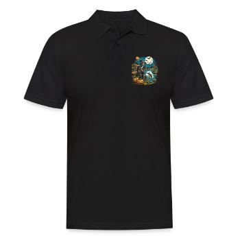Lustiges Halloween Kostüm Fischer Angeler - Männer Poloshirt - Schwarz - Vorne - Kai (181cm)