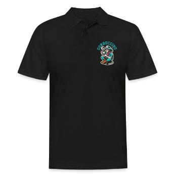 Cowboy Liebhaber Western Rodeo Reiter Bullenreiten - Männer Poloshirt - Schwarz - Vorne - Kai (181cm)