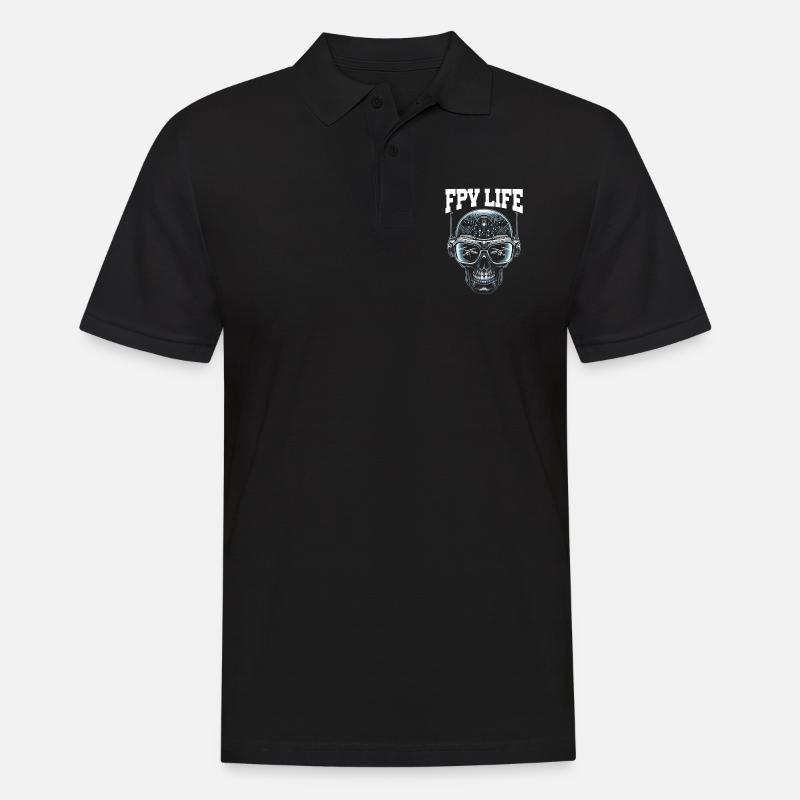 FPV drone pilot, remote control - Men's Polo Shirt - black